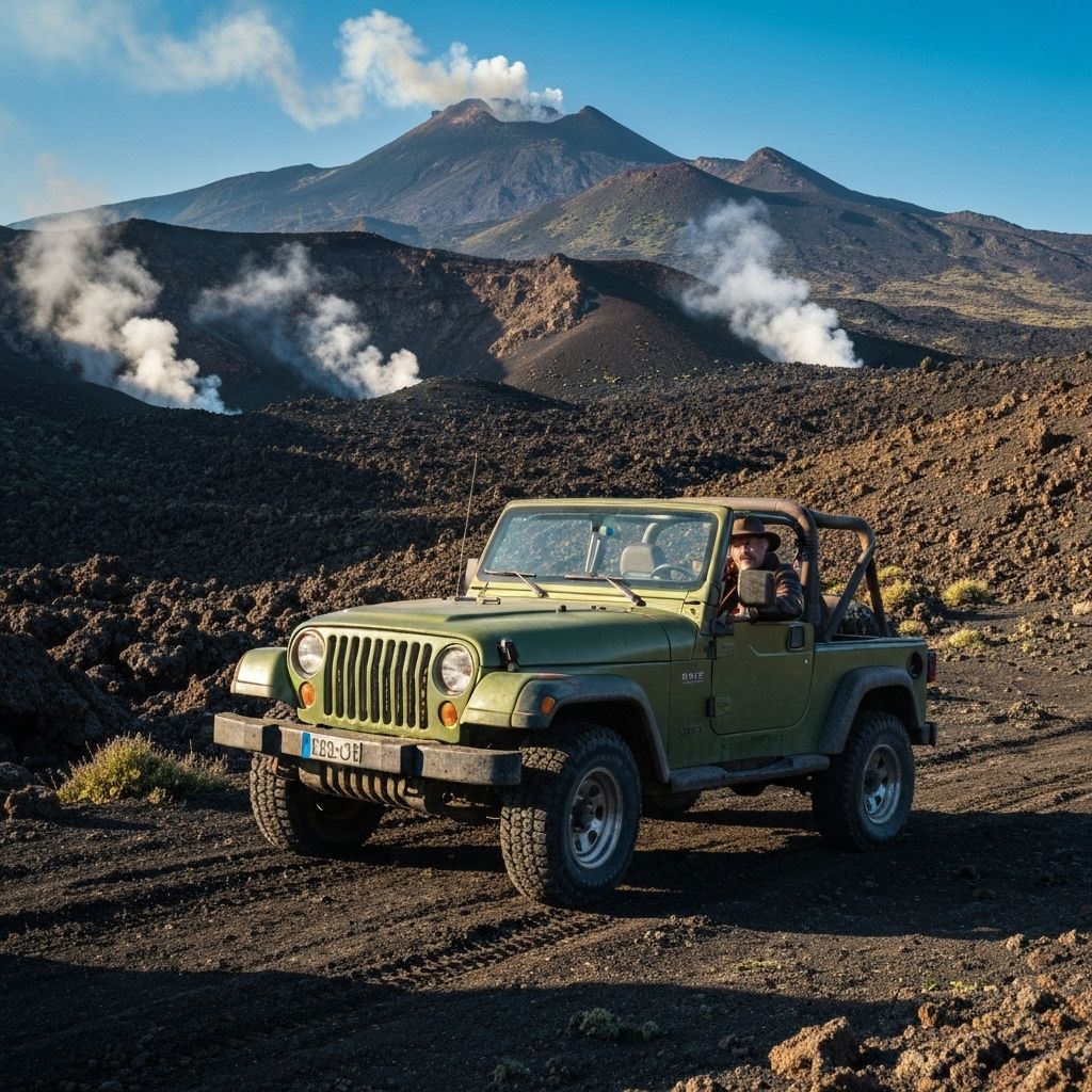 Jeep/4×4 adventure on Mount Etna