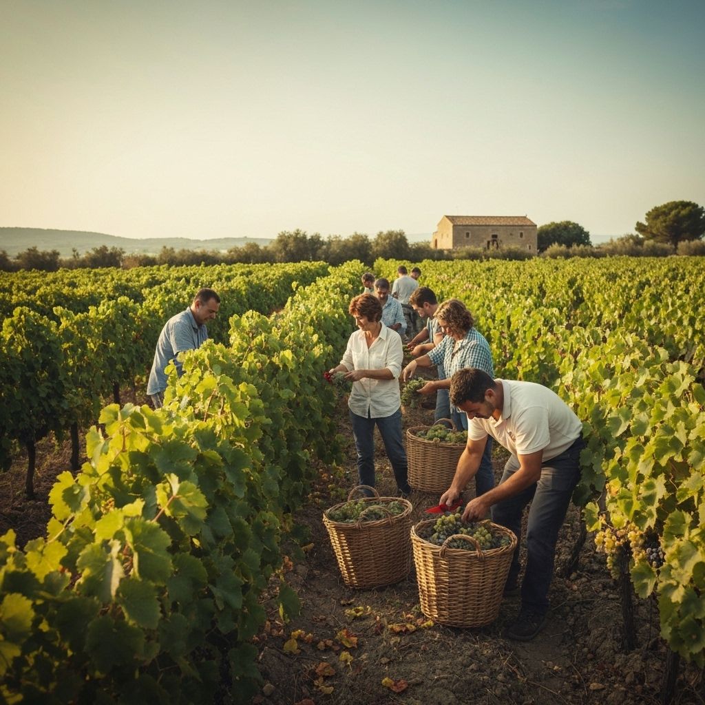 Grape harvest experience (Aug–Sep)