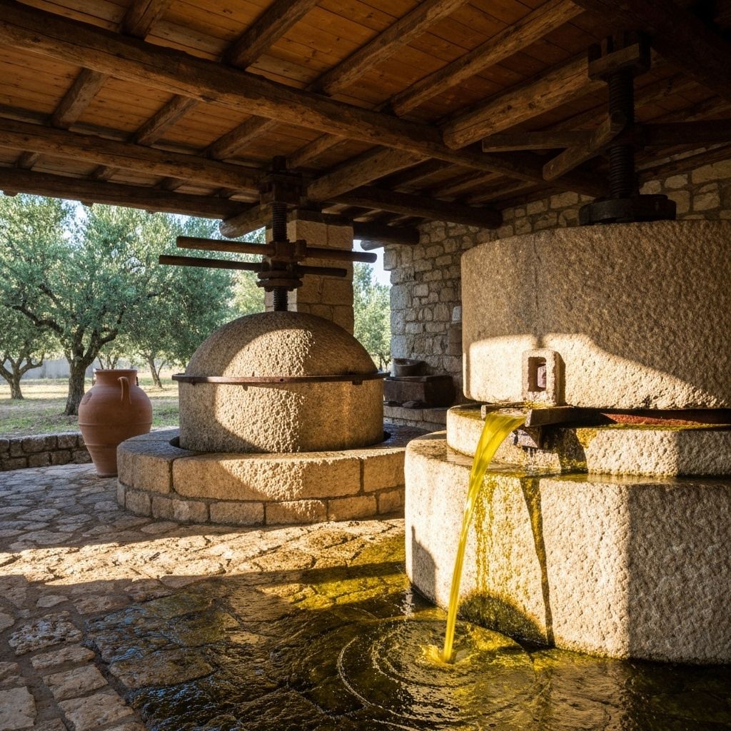 Olive-oil mill visit & tasting lunch